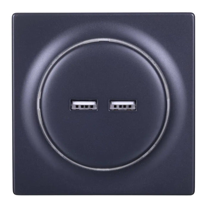 Fibaro FGWU-021-8 контакт 2x USB черен