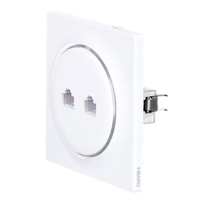 Fibaro Walli N контакт 2 x RJ-45 Бял