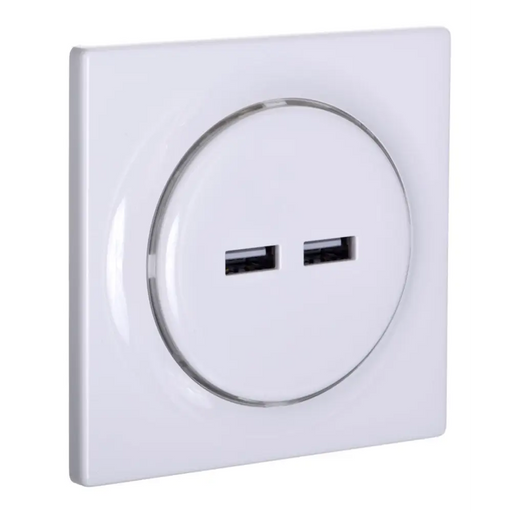 Fibaro Walli N контакт 2x USB бял