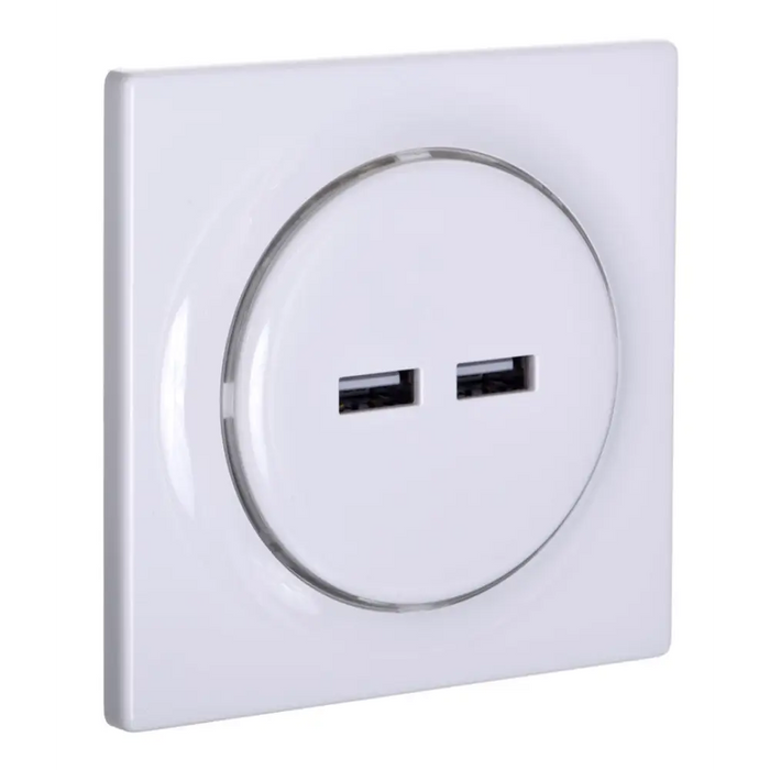 Fibaro Walli N контакт 2x USB бял