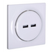 Fibaro Walli N контакт 2x USB бял