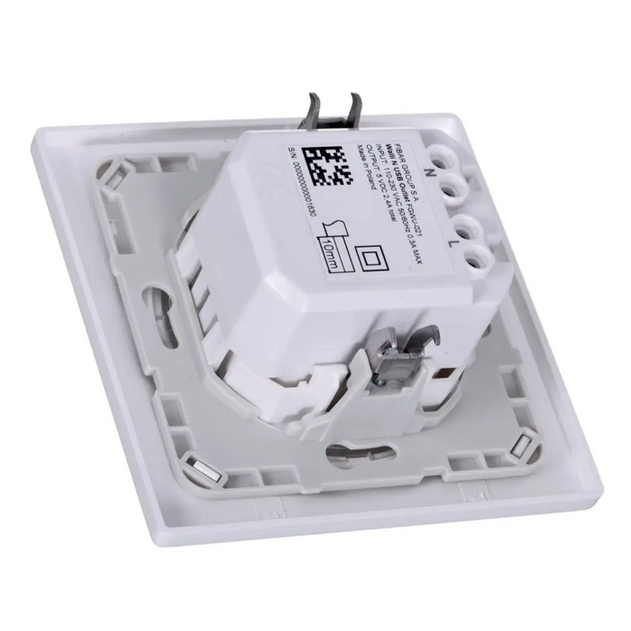 Fibaro Walli N контакт 2x USB бял