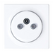 Fibaro Walli N контакт R/TV + SAT Бял