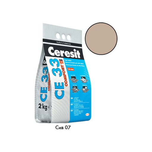 ФУГИРАЩА СМЕС CERESIT CE 33 СИВ 07