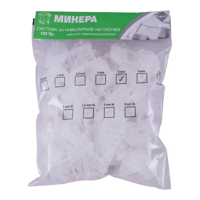 ФИКСАТОР ЗА НИВЕЛИРАНЕ НА ПЛОЧКИ MINERA 3 MM