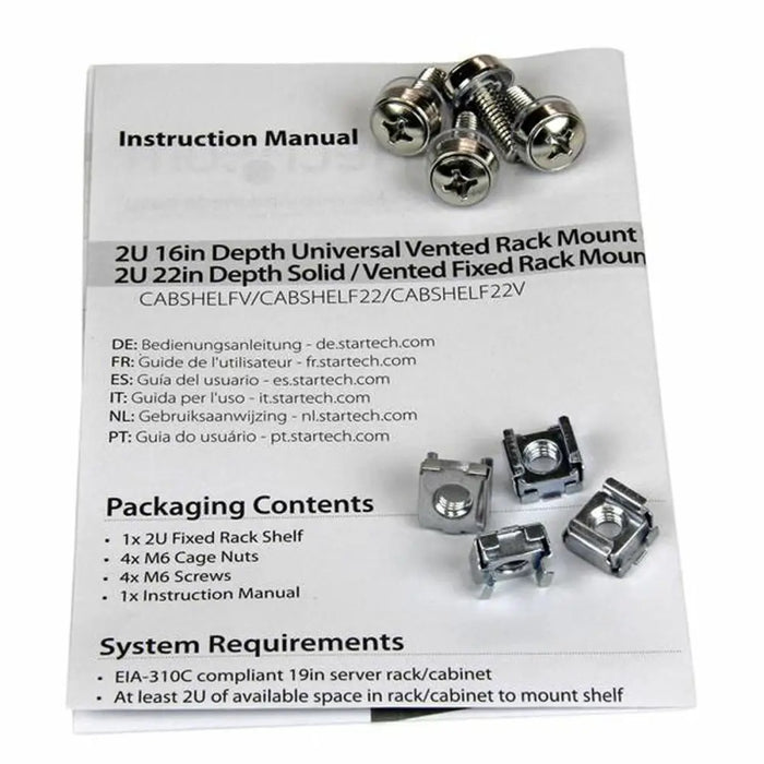 Фиксиран рафт за шкаф Startech CABSHELF22