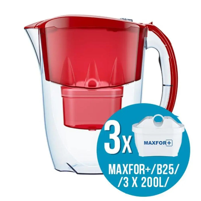 Филтрираща кана Aquaphor ДЖАСПЪР ЧЕРВЕНА + 3БР ФИЛТЪР 2,8 L