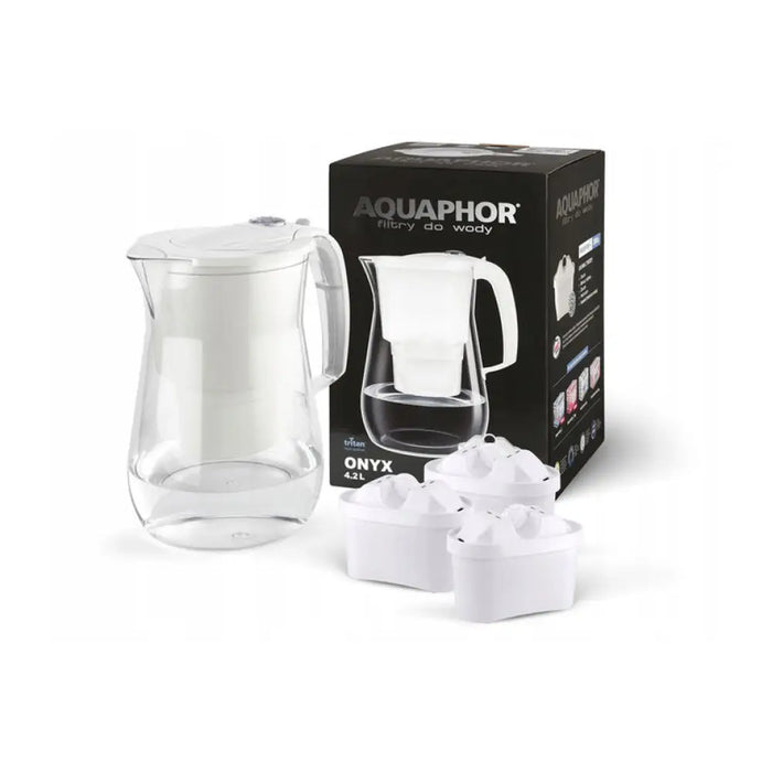 ФИЛТРИРАЩА КАНА БЯЛА С ТРИ МОДУЛА AQUAPHOR ONYX