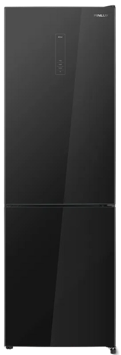Хладилник с фризер Finlux FBN340B GLASS , 322 l, E , No Frost , Черно стъкло