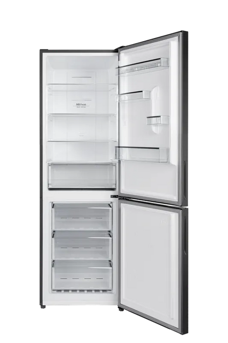 Хладилник с фризер Finlux FBN340B GLASS , 322 l, E , No Frost , Черно стъкло