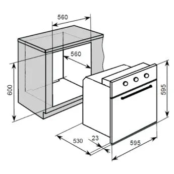 Фурна за вграждане Finlux FX 530ABX , 60 , А , Механично