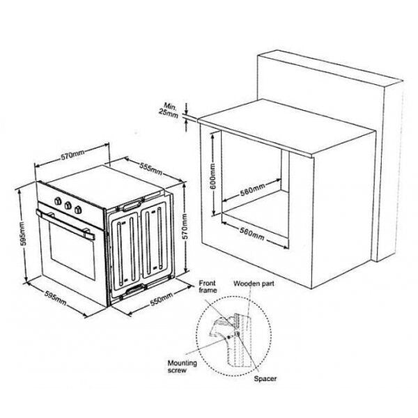 Фурна за вграждане Finlux FX 820A IX , Електронно , 61 , А