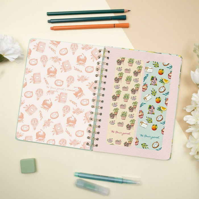 График Finocam THE FLOWER JOURNAL A5 15,5 x 21,2 cm Зелен 2026