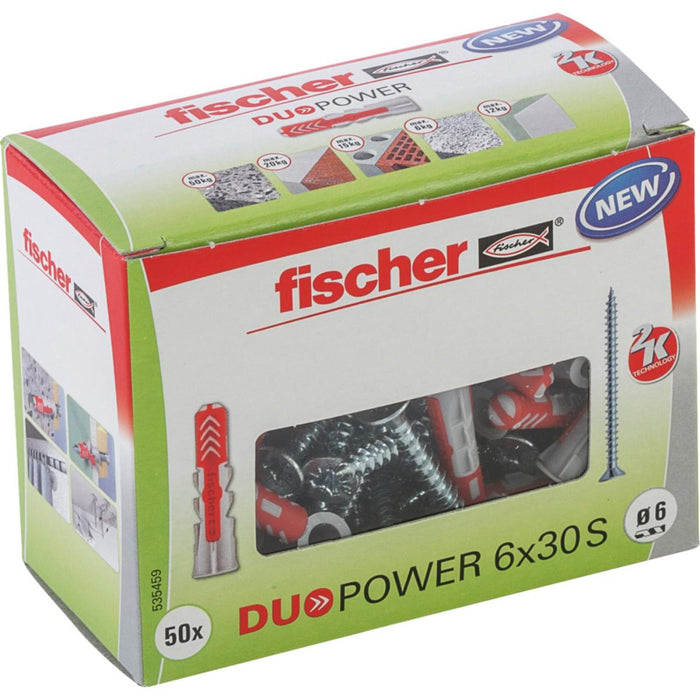 УНИВЕРСАЛЕН ДЮБЕЛ С ВИНТ DUOPOWER 6X30