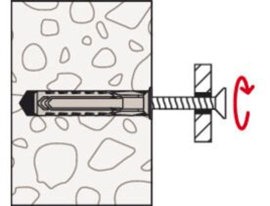 УНИВЕРСАЛЕН ДЮБЕЛ Ф12X60ММ SX КУТИЯ 25БР