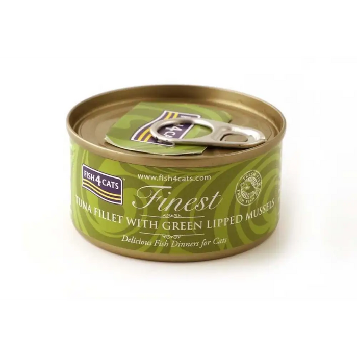 FISH4CATS Филе от риба тон със зеленоуста мида - мокра