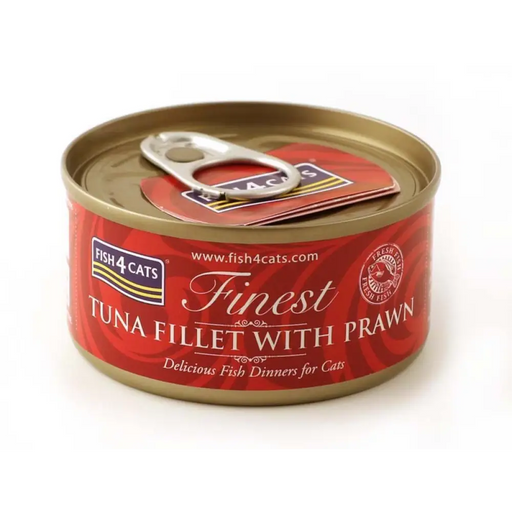 FISH4CATS Филе от риба тон със скариди - мокра храна