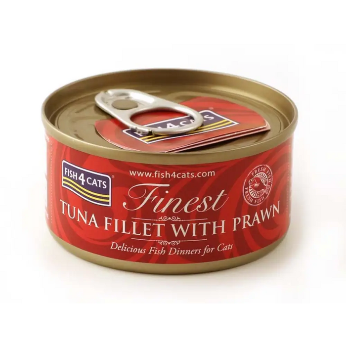 FISH4CATS Филе от риба тон със скариди - мокра храна