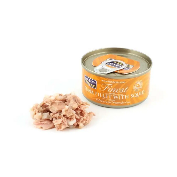 FISH4CATS Филе от риба тон с калмари - мокра храна за котки