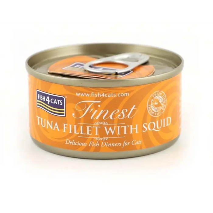 FISH4CATS Филе от риба тон с калмари - мокра храна за котки