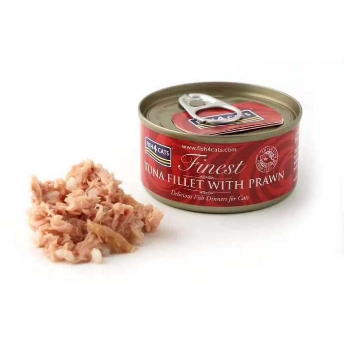 FISH4CATS Филе от риба тон със скариди - мокра храна