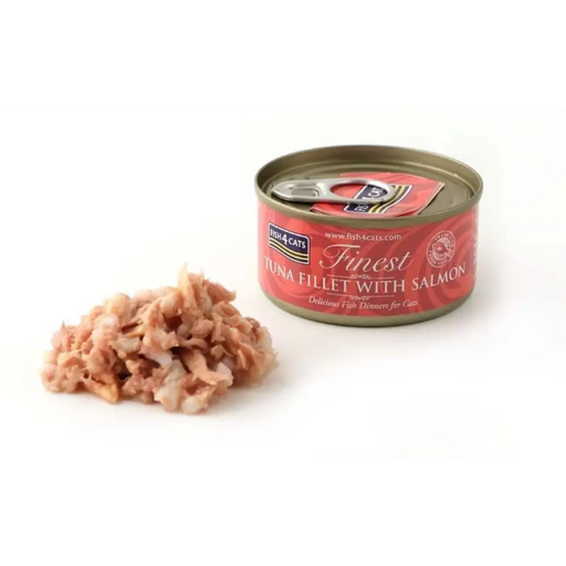 FISH4CATS Филе от риба тон със сьомга - мокра храна