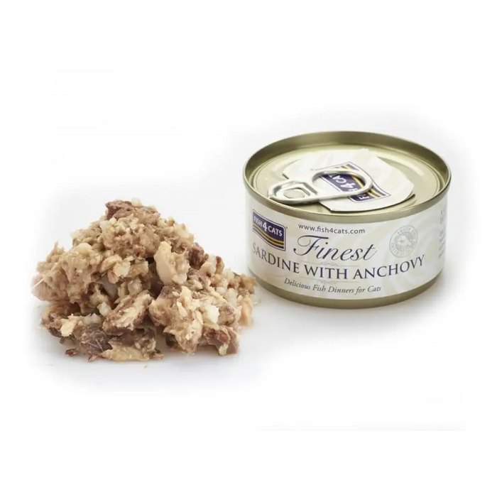 FISH4CATS Сардини с аншоа - мокра храна за котки - 70гр