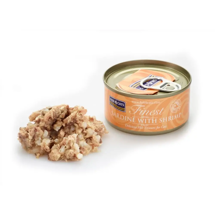 FISH4CATS Сардини със скариди - мокра храна за котки - 70гр