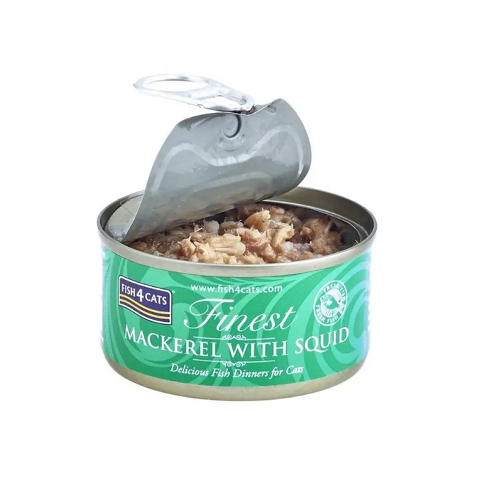 FISH4CATS Скумрия с калмари - мокра котешка храна - 70гр