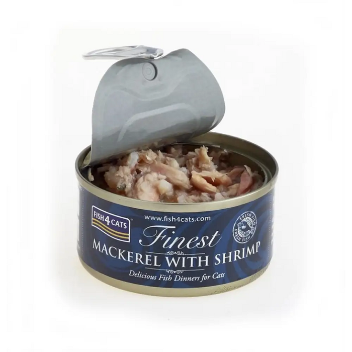 FISH4CATS Скумрия със скариди - мокра котешка храна - 70гр