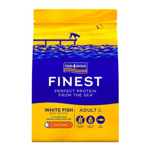 FISH4DOGS Finest Ocean White fish Small Adult - суха храна