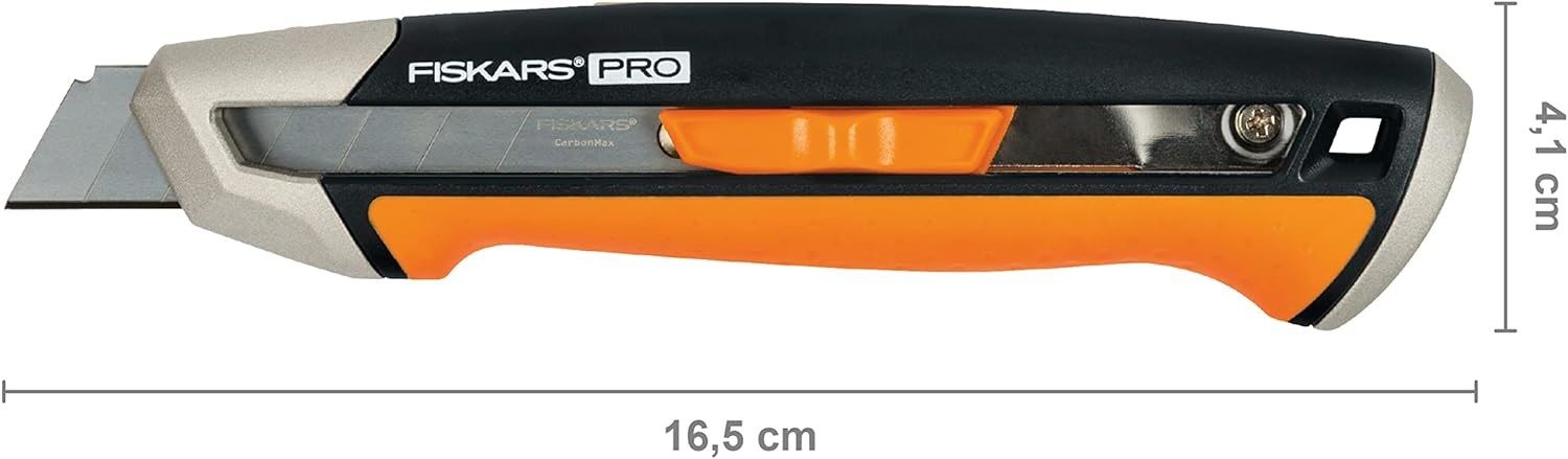 Универсален макетен нож Fiskars - CarbonMax, 18 mm