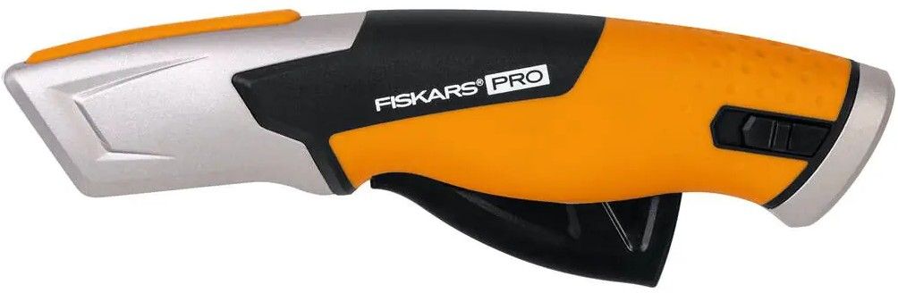 Макетен нож Fiskars - CarbonMax Pro Safety, с прибиращо се острие
