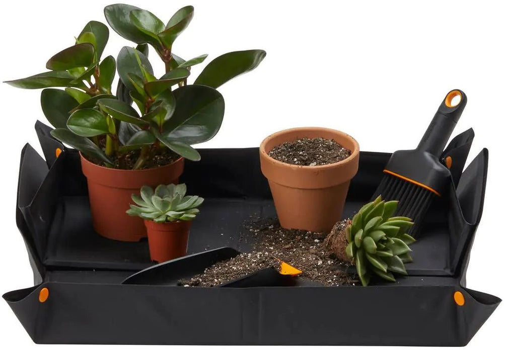 Комплект четка и лопатка за почва Fiskars - Urban