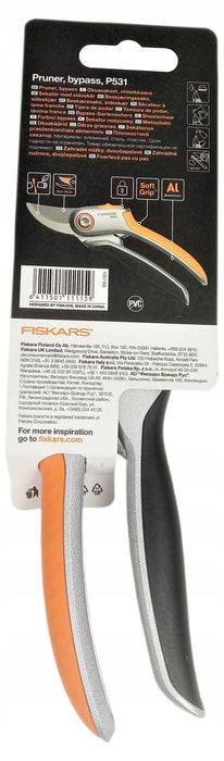 Лозарска ножица Fiskars - Plus Мetal, P531, 210 mm, до 24 mm