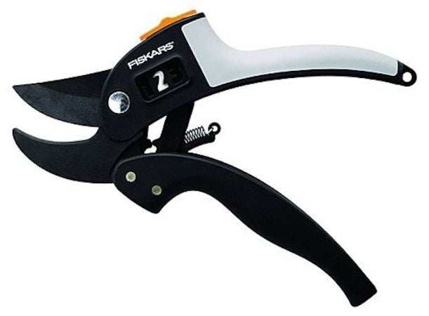 Лозарска ножица Fiskars - PowerStep, P83, наковалня, до 24 mm