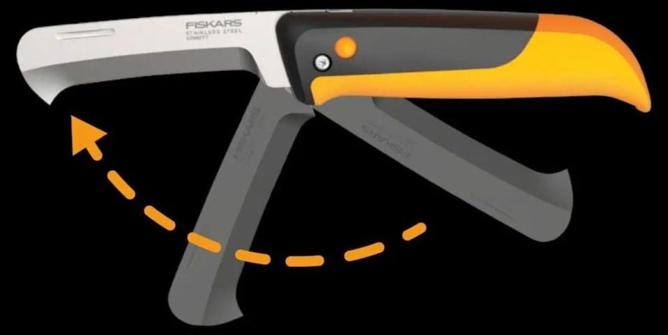 Нож за прибиране на реколта Fiskars - X-series, K80, сгъваем, 7.7 cm