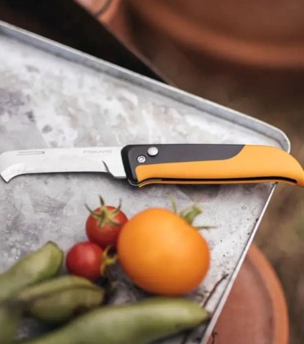 Нож за прибиране на реколта Fiskars - X-series, K80, сгъваем, 7.7 cm