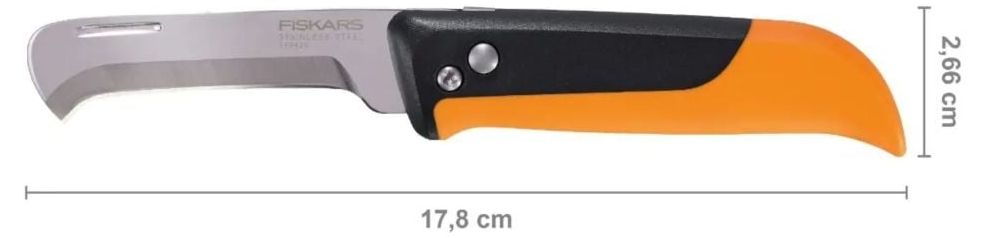 Нож за прибиране на реколта Fiskars - X-series, K80, сгъваем, 7.7 cm