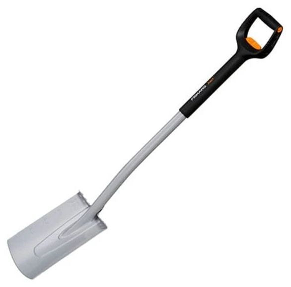 Телескопична заоблена лопата Fiskars - Xact, 110.8-130 cm