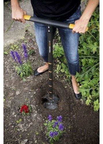 Ръчен свредел за почва Fiskars - QuikDrill L, 200 mm