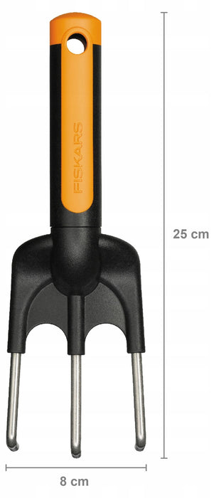 Градински култиватор Fiskars - Premium Planters, 3 зъба, 25 cm