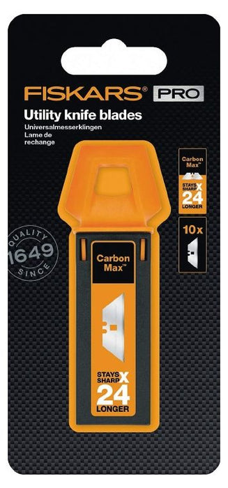 Резервни остриета за ножове Fiskars - CarbonMax, 6.1 x 1.9 cm, 10 броя