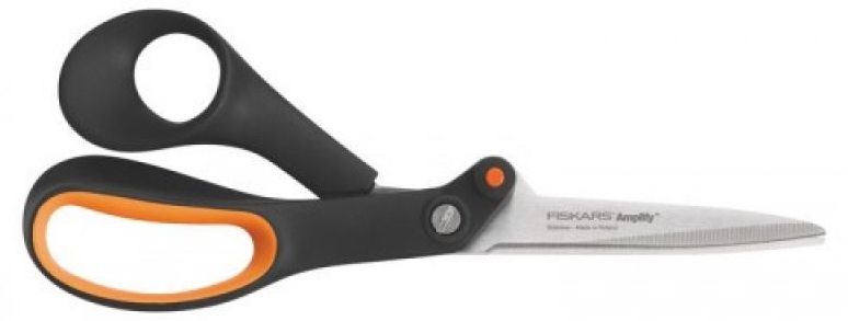 Универсална ножица Fiskars - Pro Amplify, с назъбени остриета, 24 cm