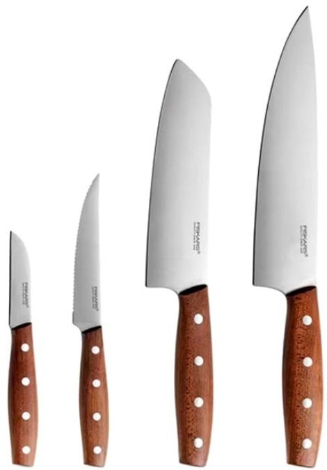 Комплект кухненски ножове Fiskars - Norr, 4 броя