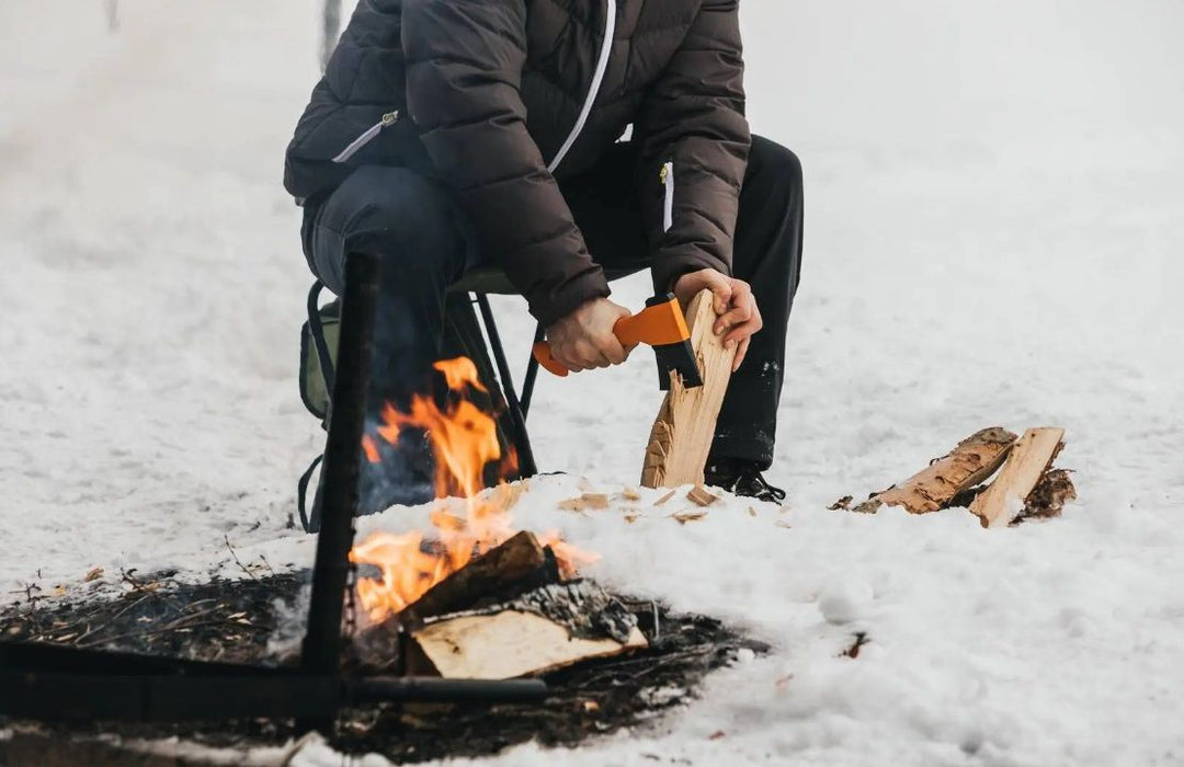 Къмпинг сет Fiskars - Брадва XXS_X5 + Универсален нож K40 + Точило за брадви и ножове Xsharp