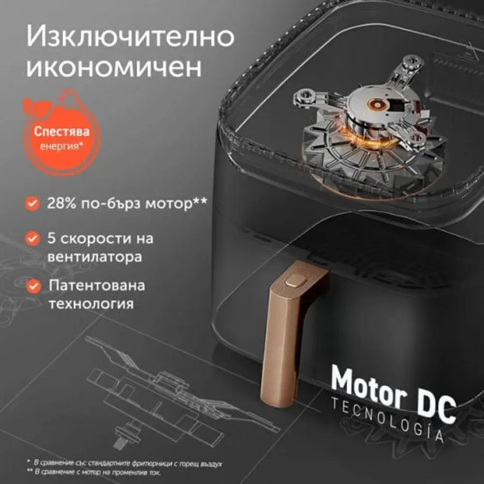 Фритюрник Cosori Airfryer TurboBlaze CAF-DC602 6L Черен