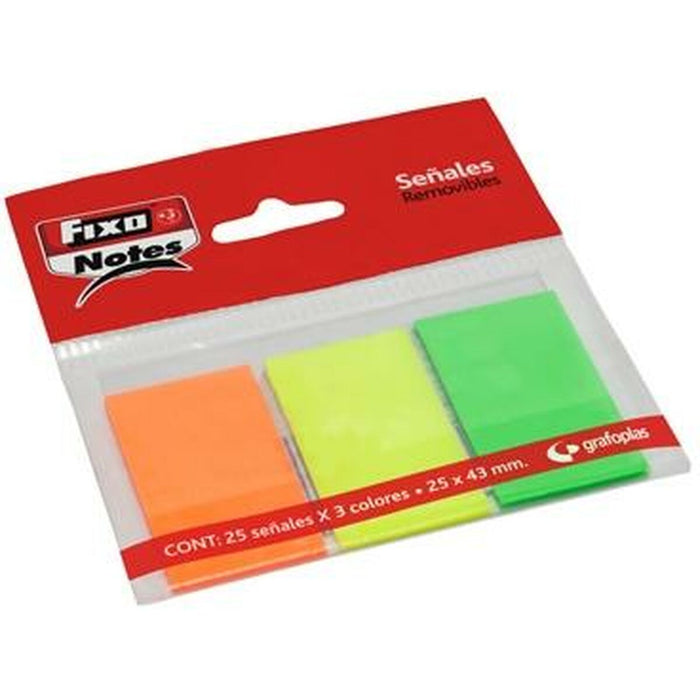 Лепящи Листчета Fixo Многоцветен 25 x 43 mm (24 броя)