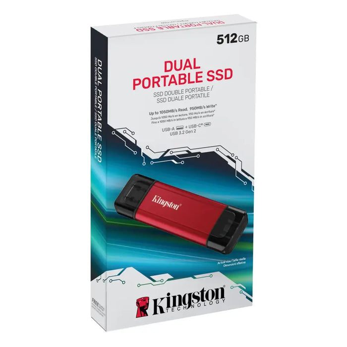 Флаш памет Kingston Dual USB-A/C Portable SSD 512GB