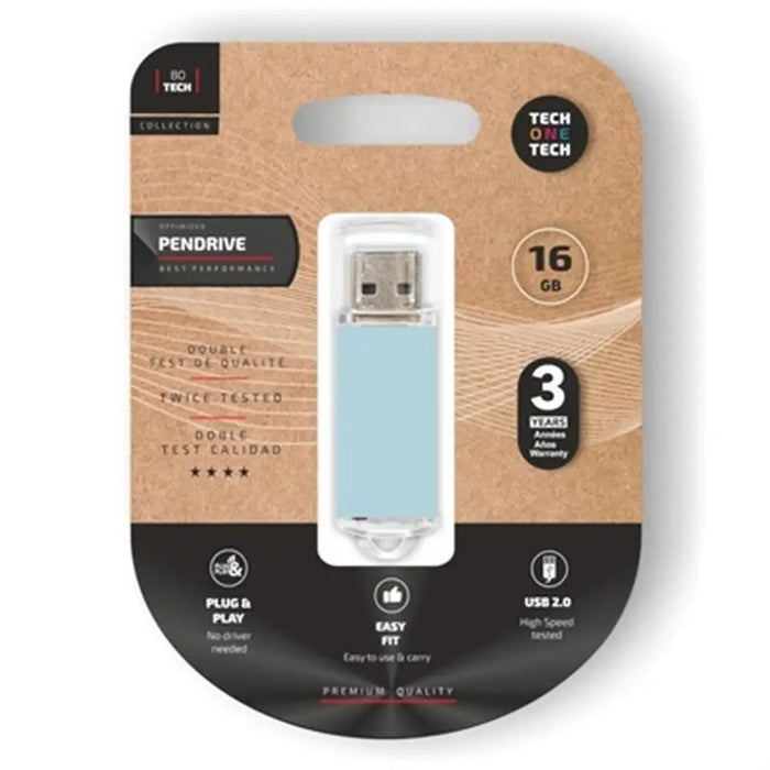 Флашка Tech One Tech TEC3010-16 16 GB Син